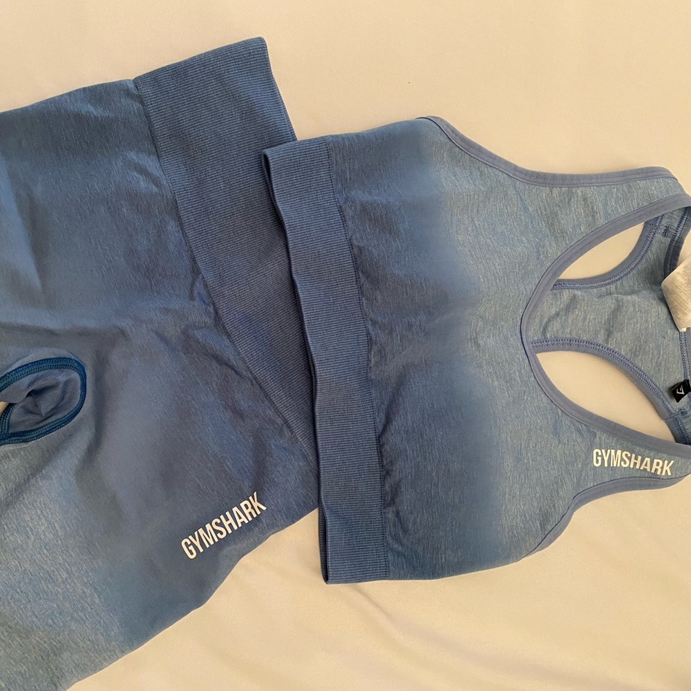 Gymshark sports bra and biker shorts set